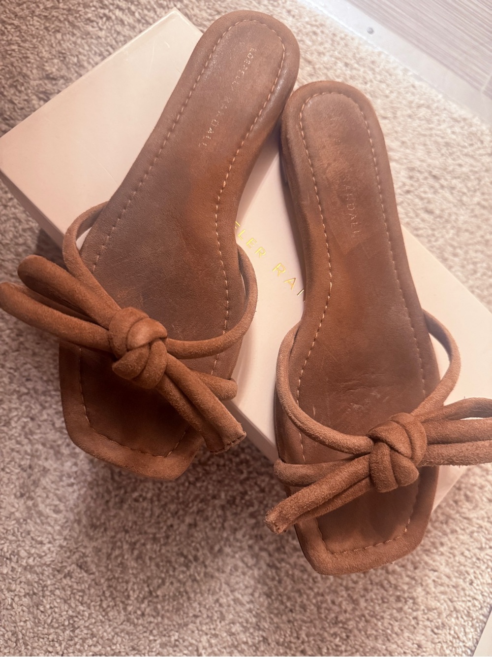 Loeffler Randall Hadley Bow Suede Sandals
